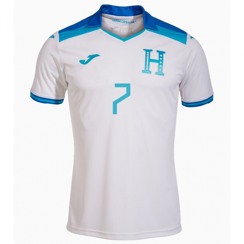 Niño Camiseta Honduras José Pinto #7 Blanco 1ª Equipación 24-26 La Camisa México