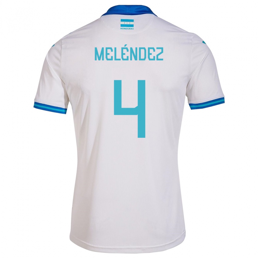 Niño Camiseta Honduras Carlos Meléndez #4 Blanco 1ª Equipación 24-26 La Camisa México