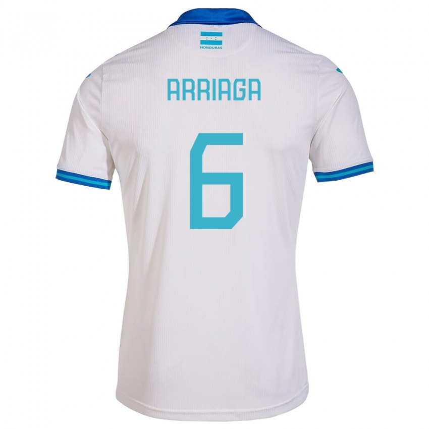 Niño Camiseta Honduras Javier Arriaga #6 Blanco 1ª Equipación 24-26 La Camisa México