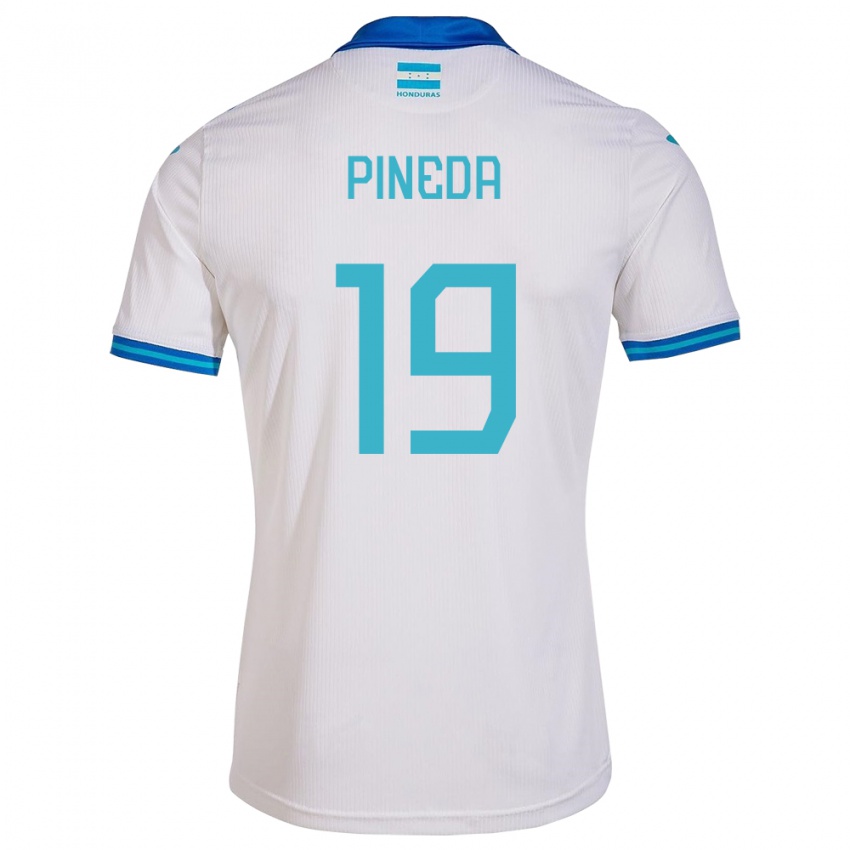 Niño Camiseta Honduras Carlos Pineda #19 Blanco 1ª Equipación 24-26 La Camisa México