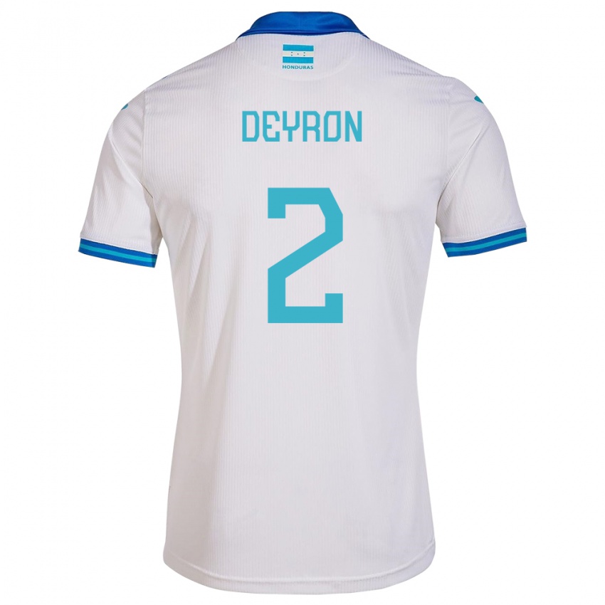 Niño Camiseta Honduras Deyron Martínez #2 Blanco 1ª Equipación 24-26 La Camisa México