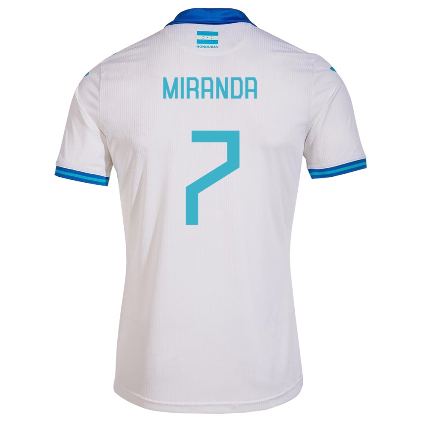 Niño Camiseta Honduras Jeffry Miranda #7 Blanco 1ª Equipación 24-26 La Camisa México