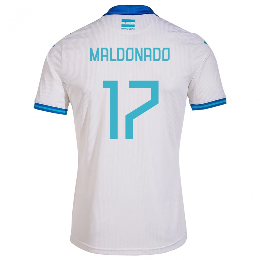 Niño Camiseta Honduras Axel Maldonado #17 Blanco 1ª Equipación 24-26 La Camisa México