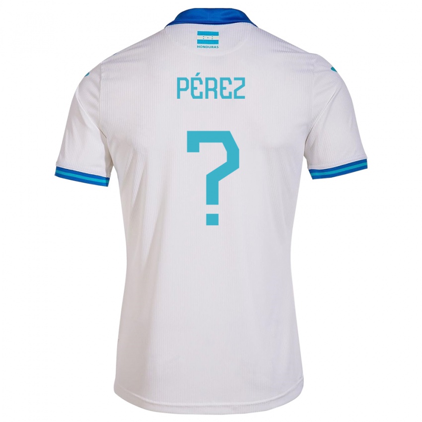 Niño Camiseta Honduras Stedman Pérez #0 Blanco 1ª Equipación 24-26 La Camisa México