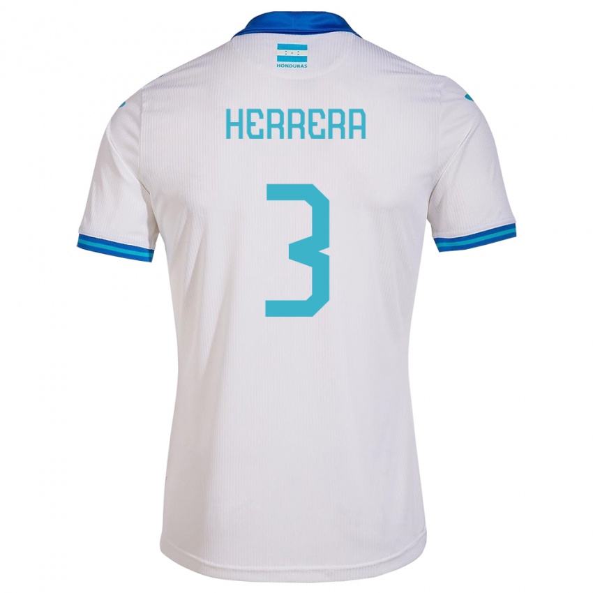 Niño Camiseta Honduras David Herrera #3 Blanco 1ª Equipación 24-26 La Camisa México