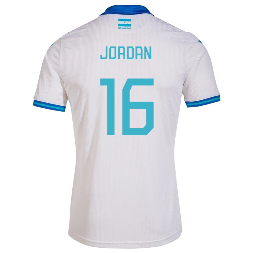 Niño Camiseta Honduras Jordan García #16 Blanco 1ª Equipación 24-26 La Camisa México