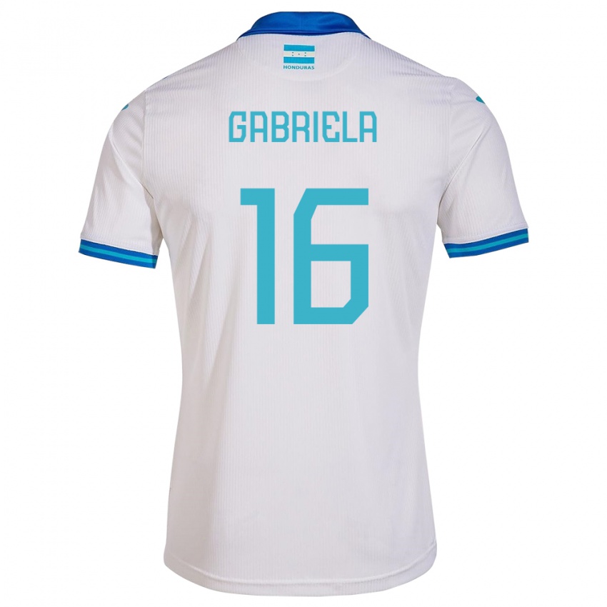 Niño Camiseta Honduras Gabriela García #16 Blanco 1ª Equipación 24-26 La Camisa México