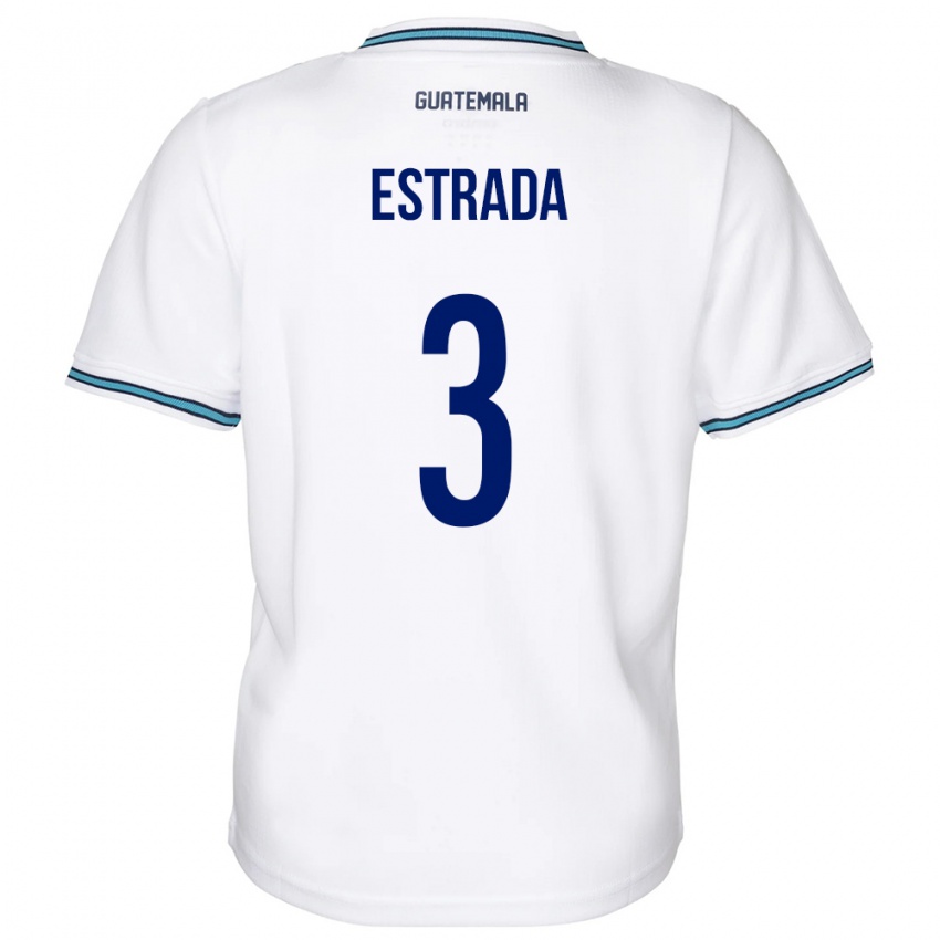 Niño Camiseta Guatemala Carlos Estrada #3 Blanco 1ª Equipación 24-26 La Camisa México