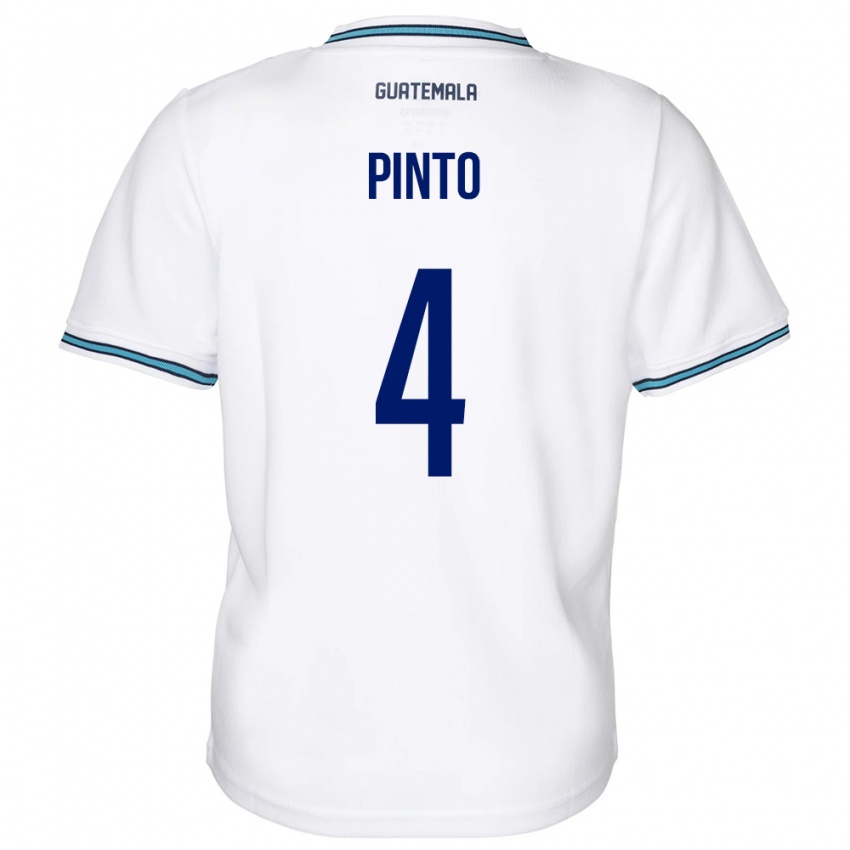 Niño Camiseta Guatemala José Carlos Pinto #4 Blanco 1ª Equipación 24-26 La Camisa México