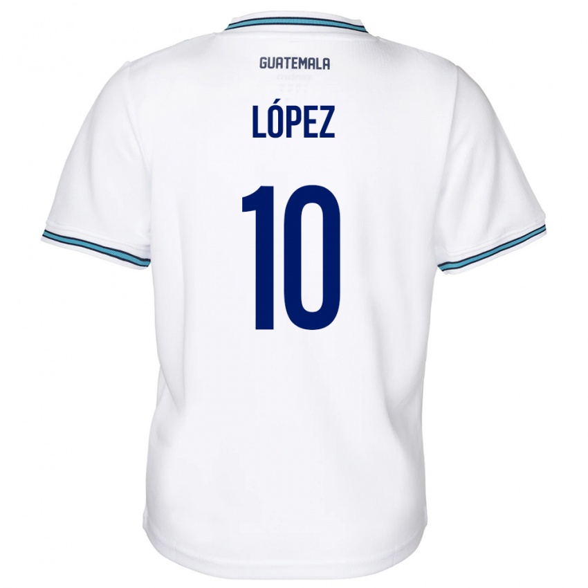 Niño Camiseta Guatemala Antonio López #10 Blanco 1ª Equipación 24-26 La Camisa México