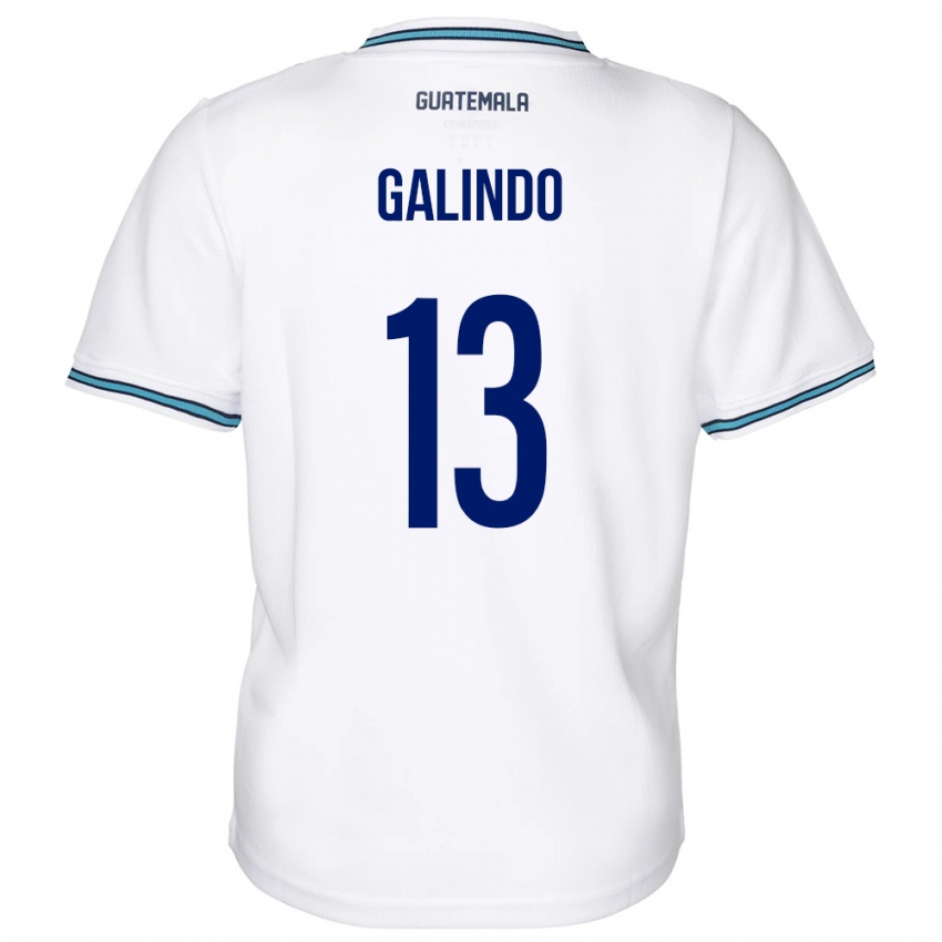 Niño Camiseta Guatemala Alejandro Galindo #13 Blanco 1ª Equipación 24-26 La Camisa México