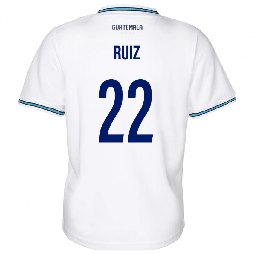 Niño Camiseta Guatemala Kevin Ruiz #22 Blanco 1ª Equipación 24-26 La Camisa México