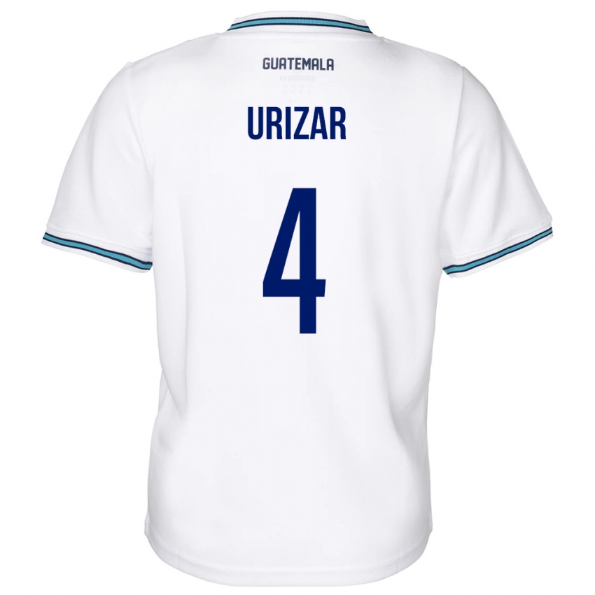 Niño Camiseta Guatemala Jeshua Urizar #4 Blanco 1ª Equipación 24-26 La Camisa México