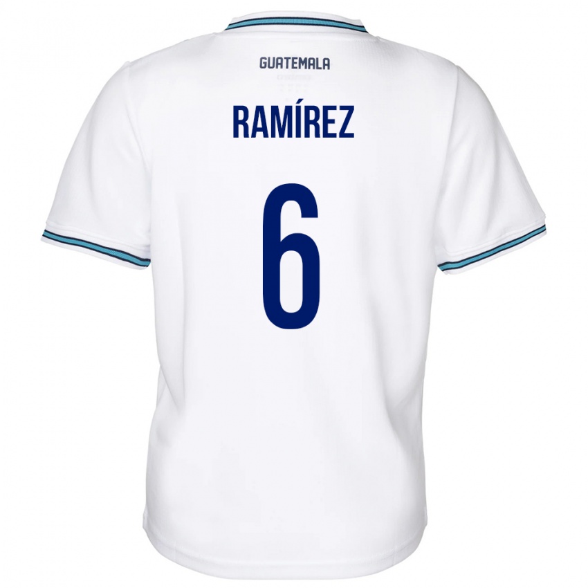 Niño Camiseta Guatemala Kevin Ramírez #6 Blanco 1ª Equipación 24-26 La Camisa México