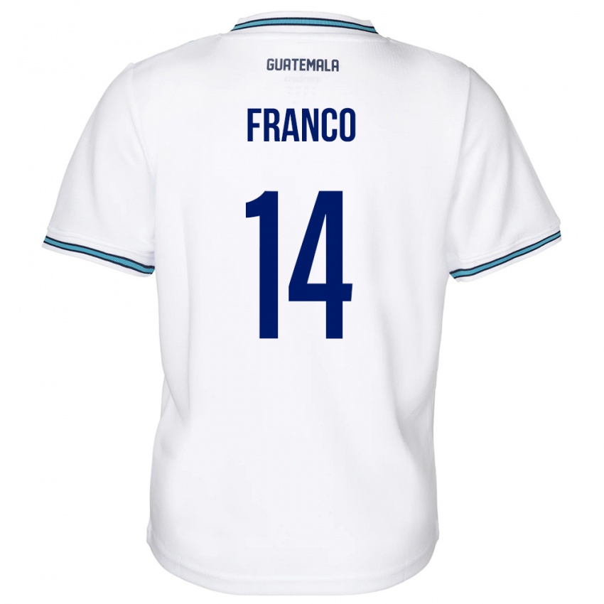 Niño Camiseta Guatemala Jonathan Franco #14 Blanco 1ª Equipación 24-26 La Camisa México