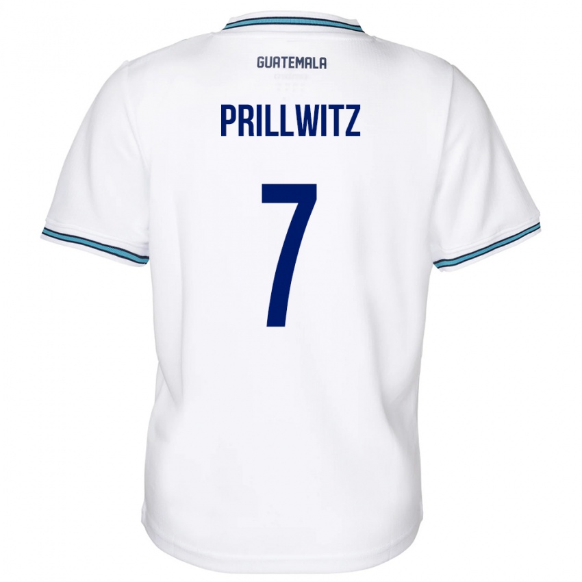 Niño Camiseta Guatemala Héctor Prillwitz #7 Blanco 1ª Equipación 24-26 La Camisa México