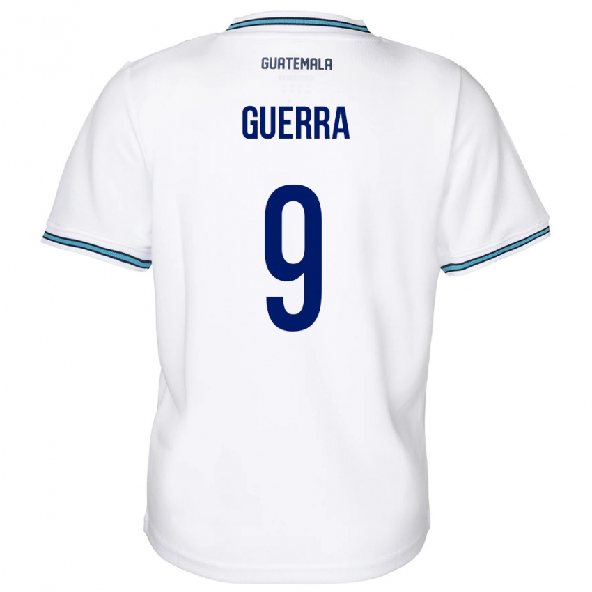 Niño Camiseta Guatemala Oseas Guerra #9 Blanco 1ª Equipación 24-26 La Camisa México