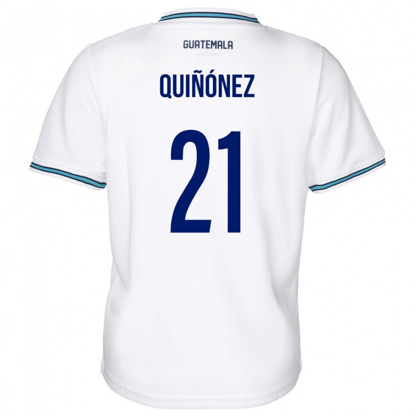 Niño Camiseta Guatemala Andrea Quiñónez #21 Blanco 1ª Equipación 24-26 La Camisa México