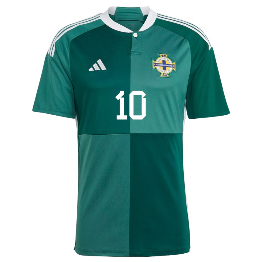 Niño Camiseta Irlanda Del Norte Callum Burnside #10 Verde 1ª Equipación 24-26 La Camisa México