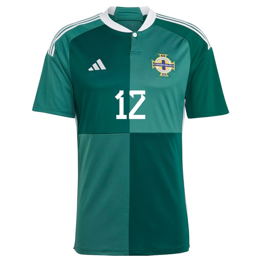 Niño Camiseta Irlanda Del Norte Lilie Woods #12 Verde 1ª Equipación 24-26 La Camisa México