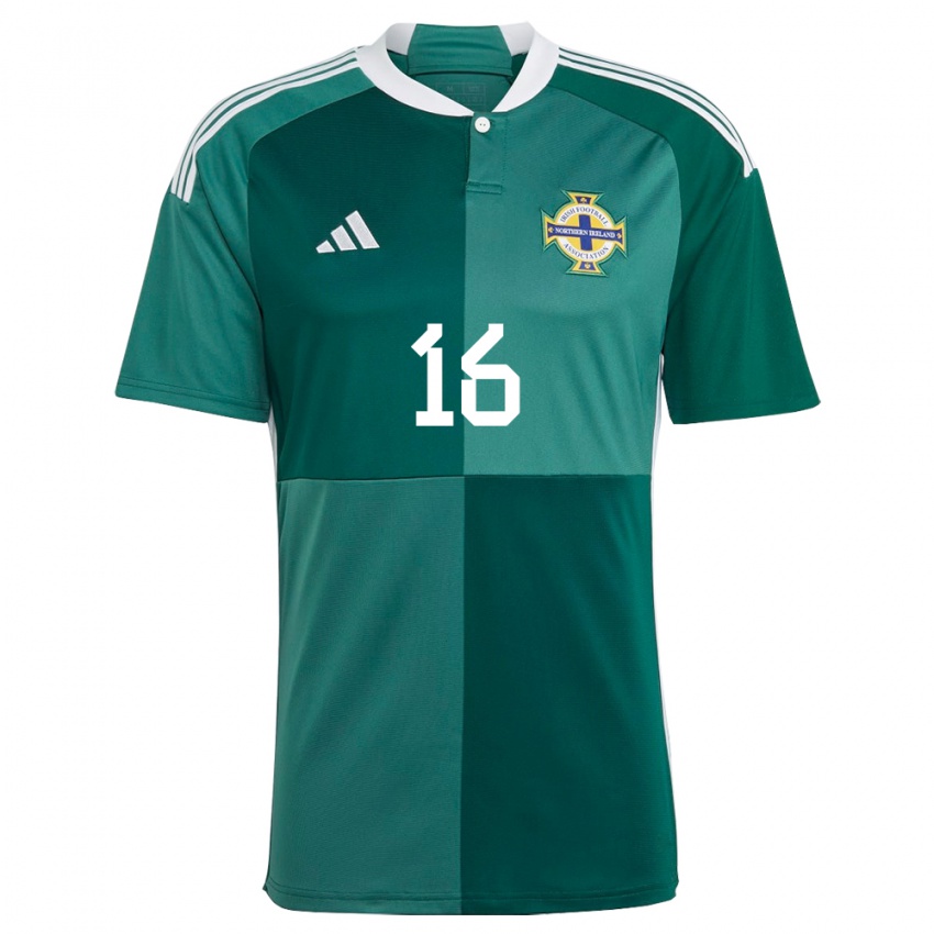 Niño Camiseta Irlanda Del Norte Dylan Stitt #16 Verde 1ª Equipación 24-26 La Camisa México