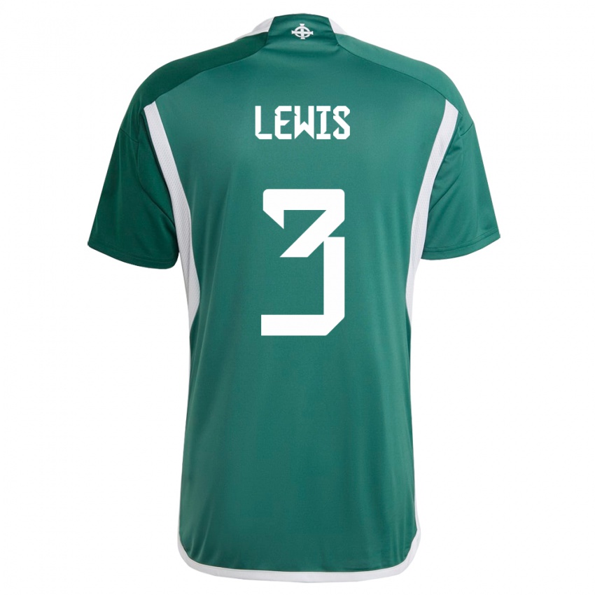 Niño Camiseta Irlanda Del Norte Jamal Lewis #3 Verde 1ª Equipación 24-26 La Camisa México