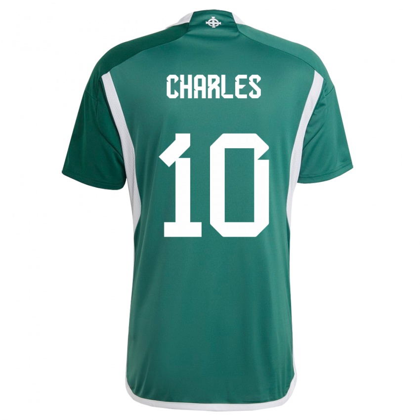 Niño Camiseta Irlanda Del Norte Dion Charles #10 Verde 1ª Equipación 24-26 La Camisa México