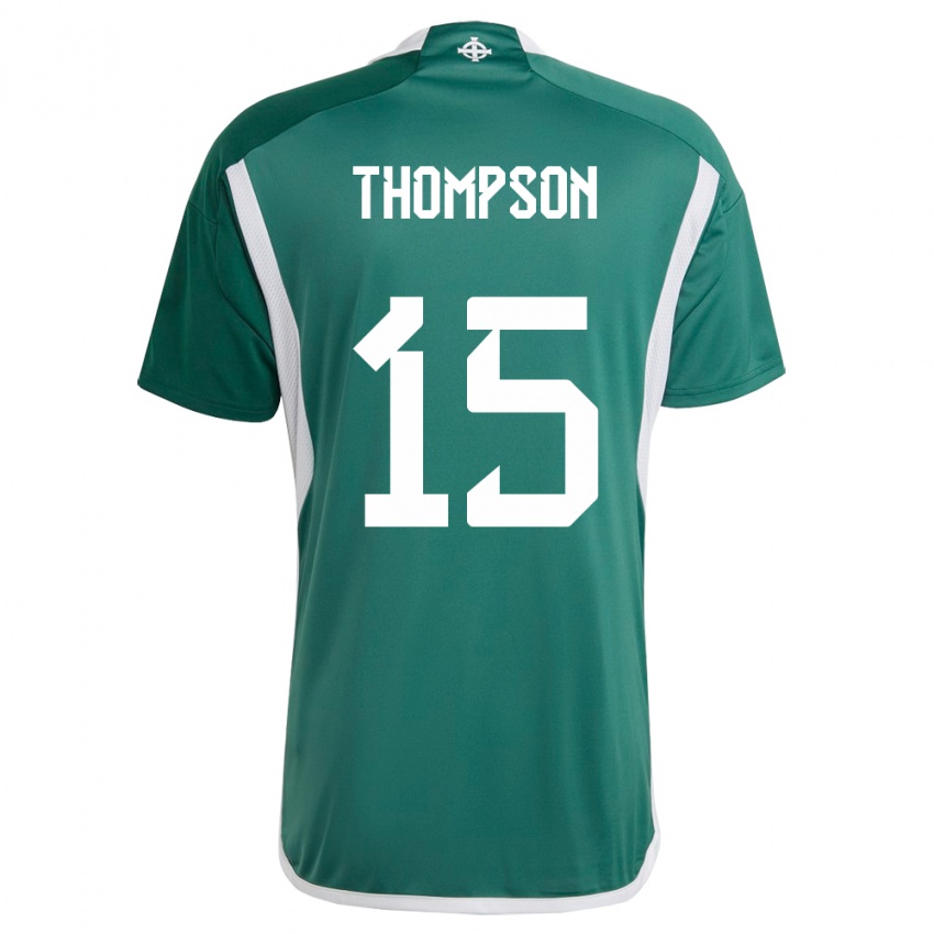 Niño Camiseta Irlanda Del Norte Jordan Thompson #15 Verde 1ª Equipación 24-26 La Camisa México