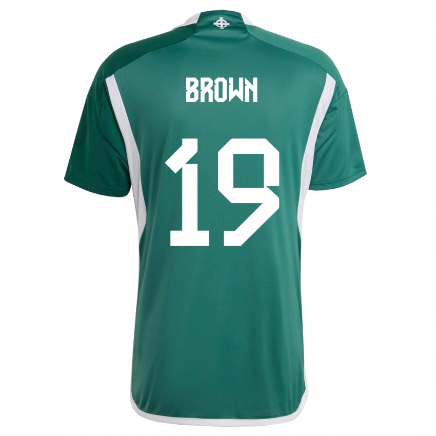 Niño Camiseta Irlanda Del Norte Sean Brown #19 Verde 1ª Equipación 24-26 La Camisa México