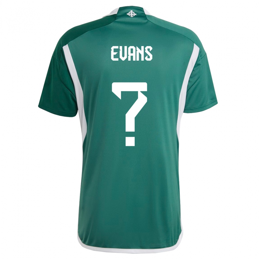 Niño Camiseta Irlanda Del Norte Reece Evans #0 Verde 1ª Equipación 24-26 La Camisa México