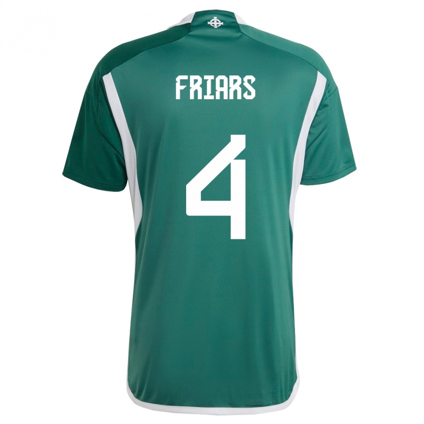 Niño Camiseta Irlanda Del Norte Alfie Friars #4 Verde 1ª Equipación 24-26 La Camisa México