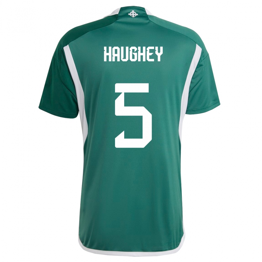 Niño Camiseta Irlanda Del Norte Conor Haughey #5 Verde 1ª Equipación 24-26 La Camisa México