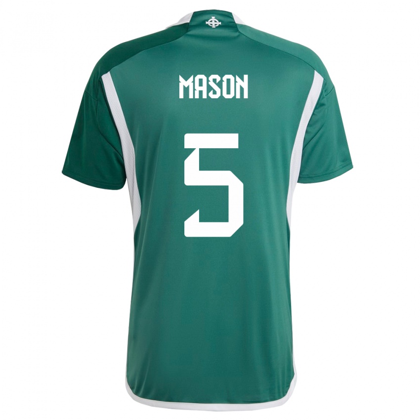 Niño Camiseta Irlanda Del Norte Ellie Mason #5 Verde 1ª Equipación 24-26 La Camisa México