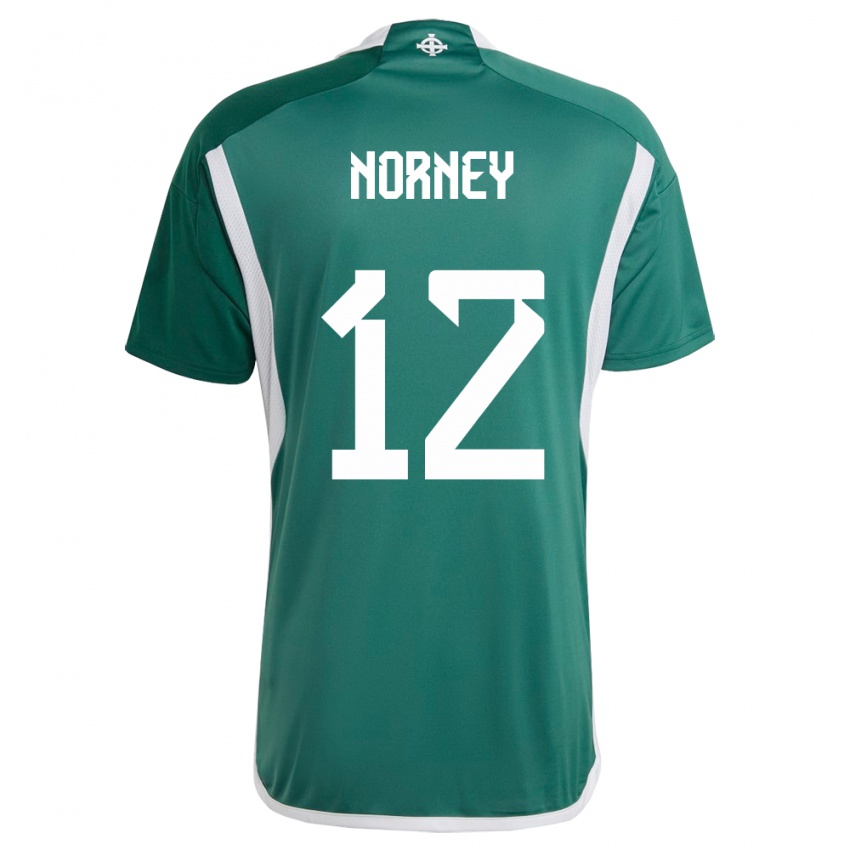 Niño Camiseta Irlanda Del Norte Rachael Norney #12 Verde 1ª Equipación 24-26 La Camisa México