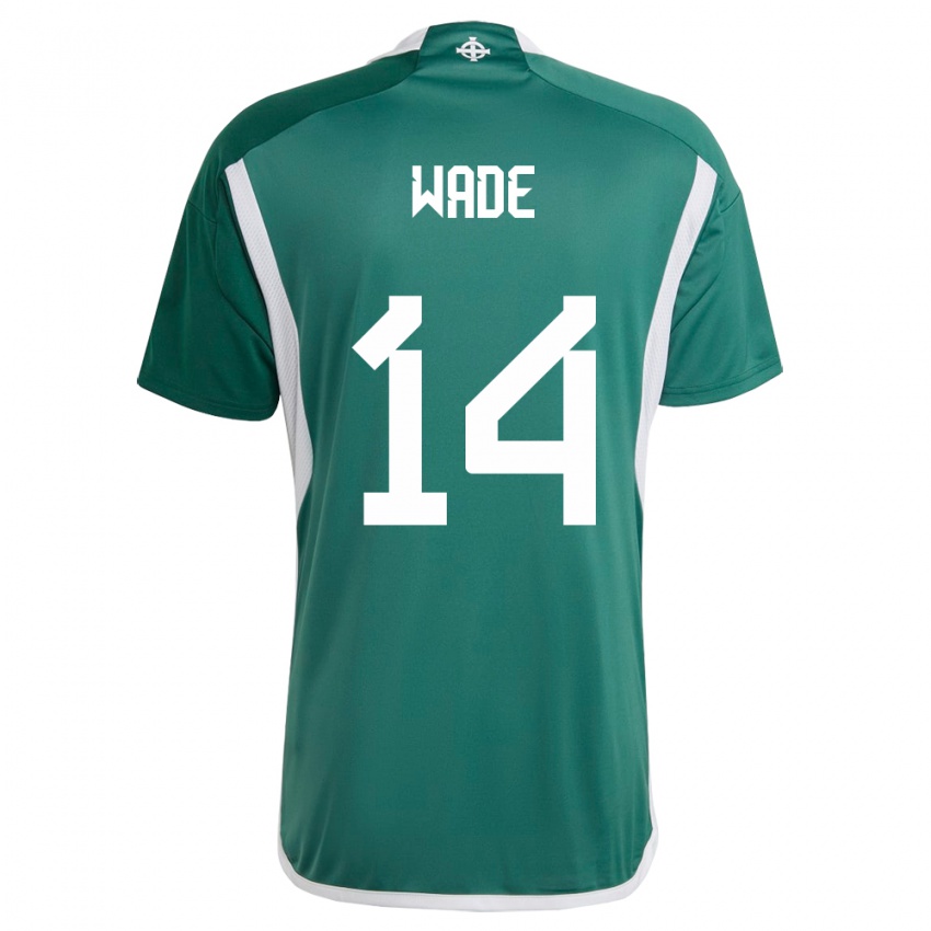 Niño Camiseta Irlanda Del Norte Lauren Wade #14 Verde 1ª Equipación 24-26 La Camisa México