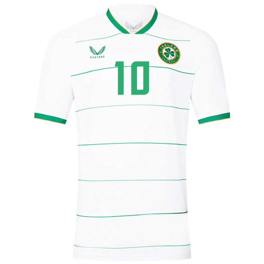 Niño Camiseta Irlanda Harry Vaughan #10 Blanco 2ª Equipación 24-26 La Camisa México