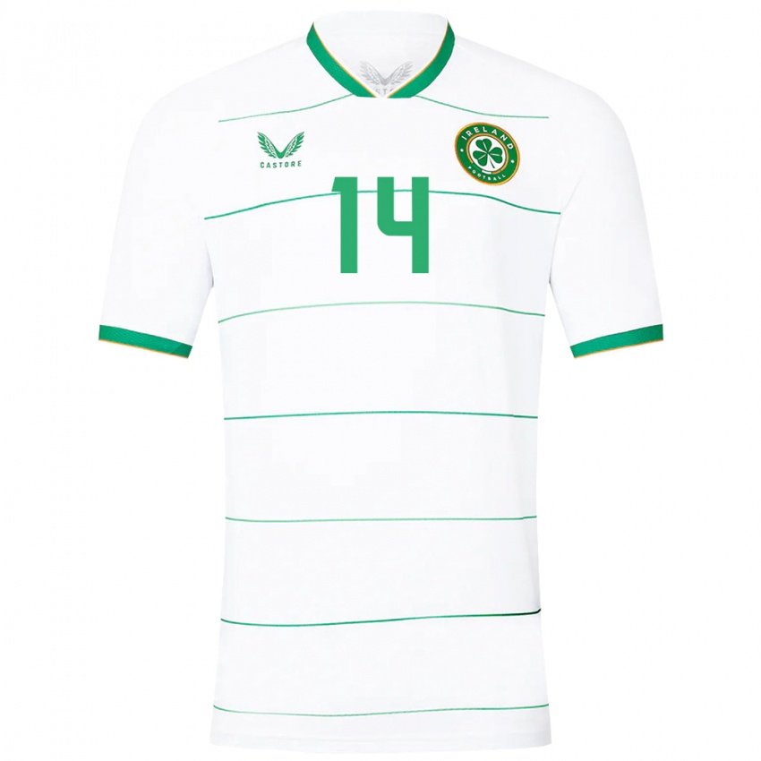 Niño Camiseta Irlanda Heather Payne #14 Blanco 2ª Equipación 24-26 La Camisa México