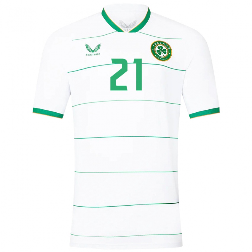 Niño Camiseta Irlanda Lily Agg #21 Blanco 2ª Equipación 24-26 La Camisa México