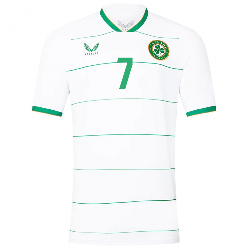 Niño Camiseta Irlanda Diane Caldwell #7 Blanco 2ª Equipación 24-26 La Camisa México