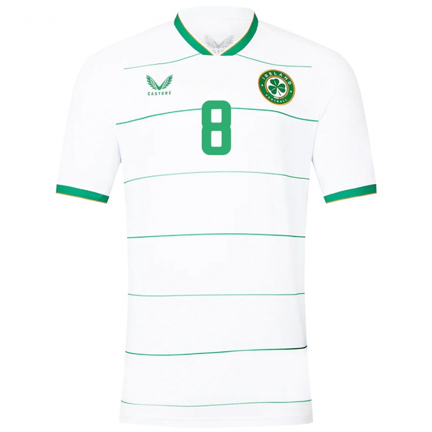 Niño Camiseta Irlanda Alan Browne #8 Blanco 2ª Equipación 24-26 La Camisa México