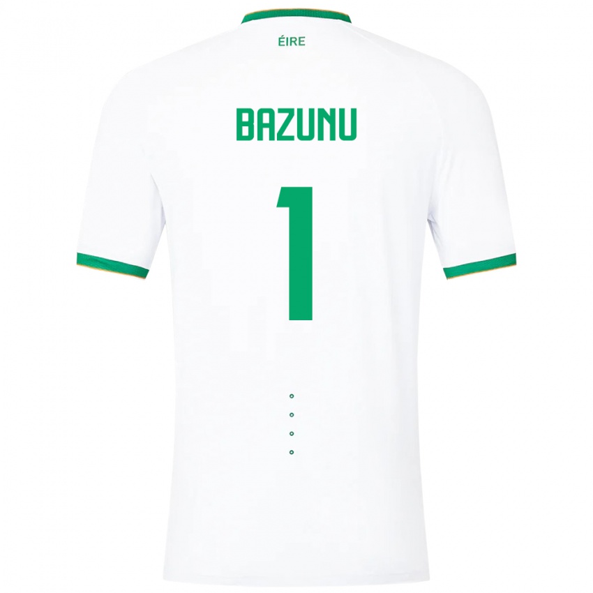 Niño Camiseta Irlanda Gavin Bazunu #1 Blanco 2ª Equipación 24-26 La Camisa México