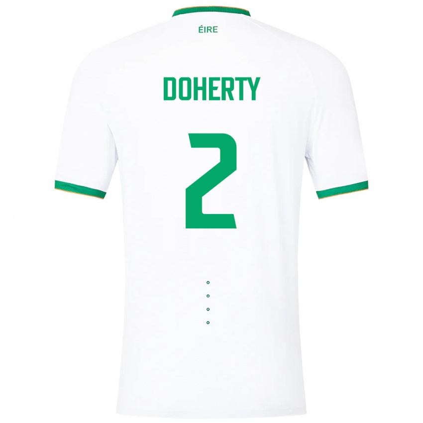 Niño Camiseta Irlanda Matt Doherty #2 Blanco 2ª Equipación 24-26 La Camisa México