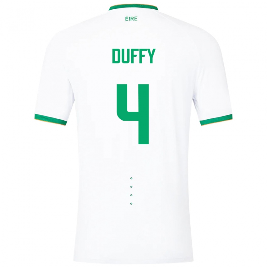 Niño Camiseta Irlanda Shane Duffy #4 Blanco 2ª Equipación 24-26 La Camisa México