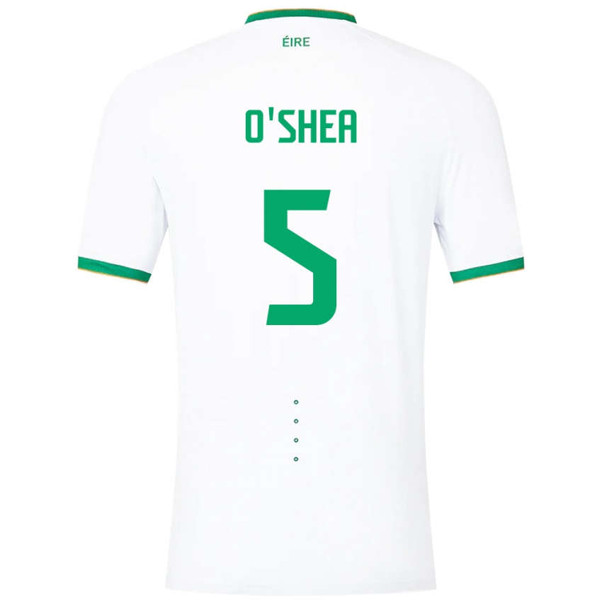 Niño Camiseta Irlanda Dara O'shea #5 Blanco 2ª Equipación 24-26 La Camisa México