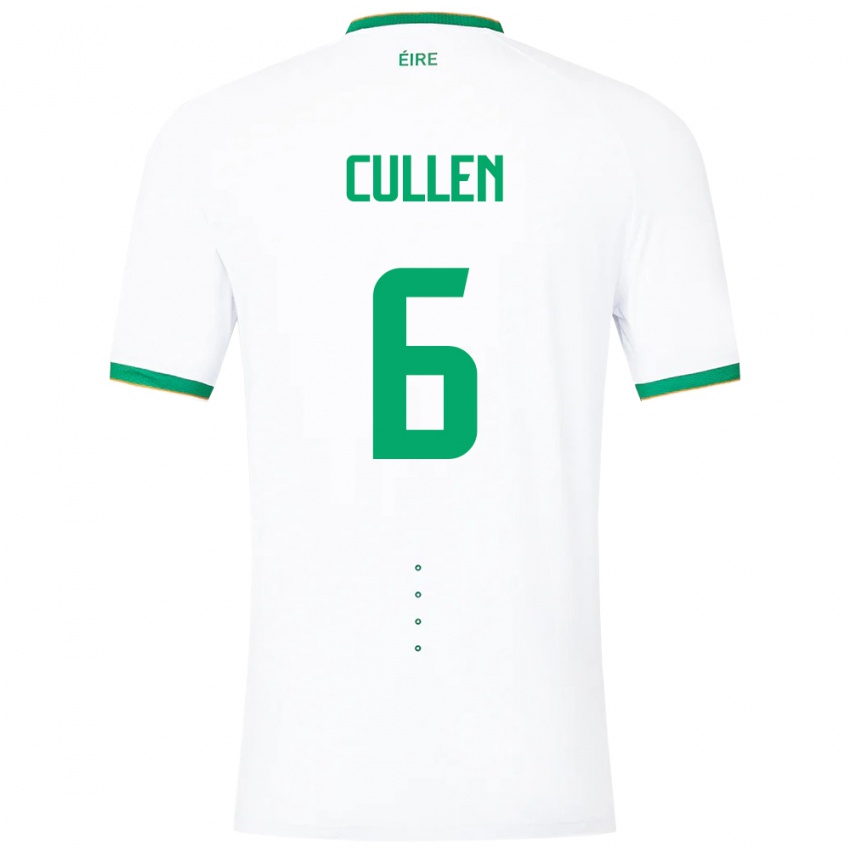 Niño Camiseta Irlanda Josh Cullen #6 Blanco 2ª Equipación 24-26 La Camisa México