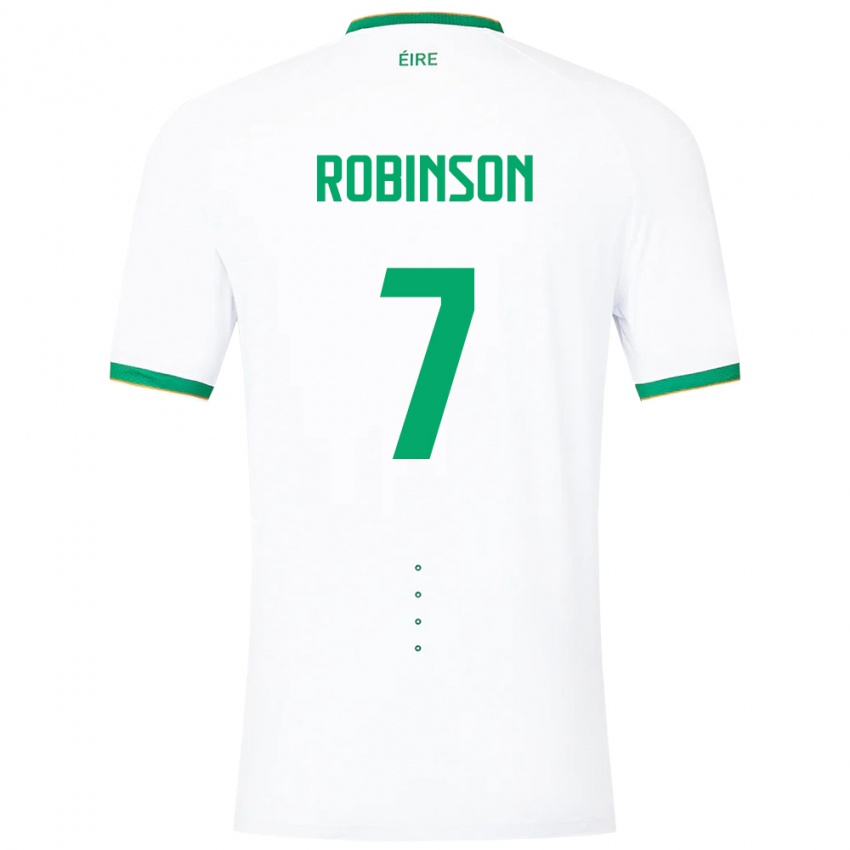 Niño Camiseta Irlanda Callum Robinson #7 Blanco 2ª Equipación 24-26 La Camisa México