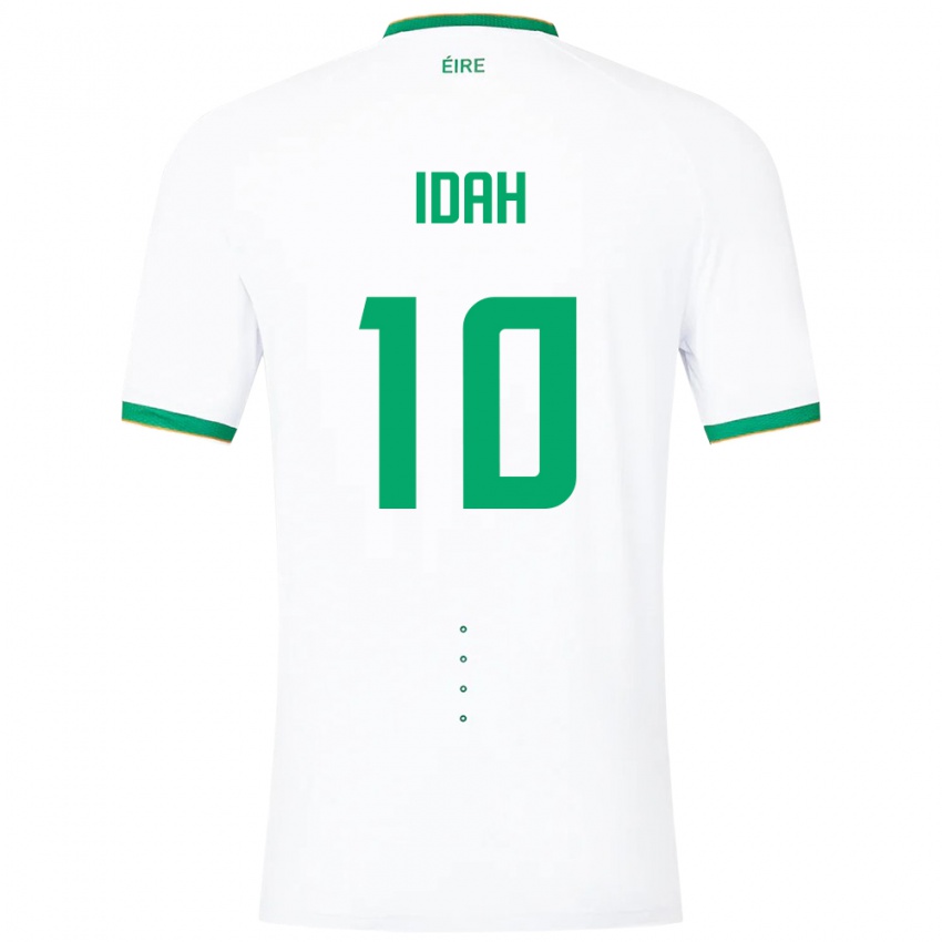 Niño Camiseta Irlanda Adam Idah #10 Blanco 2ª Equipación 24-26 La Camisa México