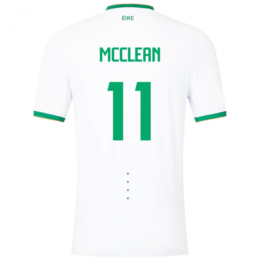 Niño Camiseta Irlanda James Mcclean #11 Blanco 2ª Equipación 24-26 La Camisa México