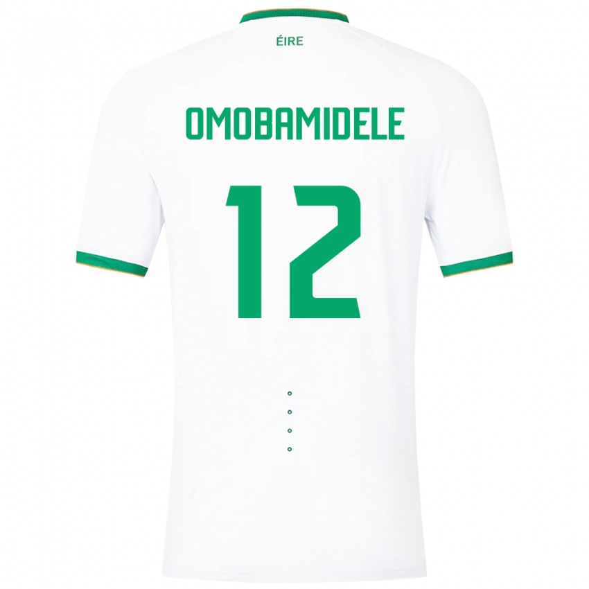 Niño Camiseta Irlanda Andrew Omobamidele #12 Blanco 2ª Equipación 24-26 La Camisa México