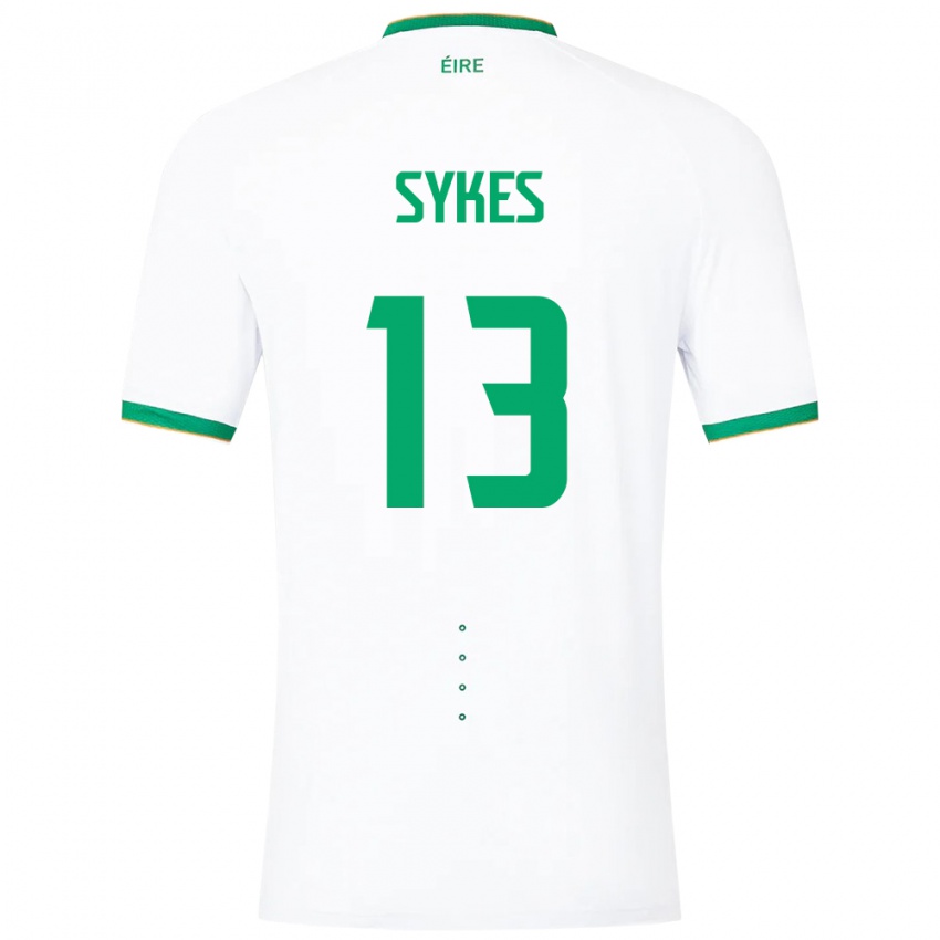 Niño Camiseta Irlanda Mark Sykes #13 Blanco 2ª Equipación 24-26 La Camisa México